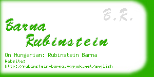 barna rubinstein business card